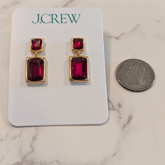 J.Crew Faceted Gemstone Drop Earrings - Picture 3 of 5